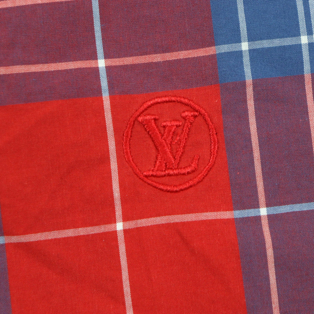 LOUIS VUITTON Short sleeve shirt HBS14WB00 Main: 100% cotton Red mens XL Used Authentic