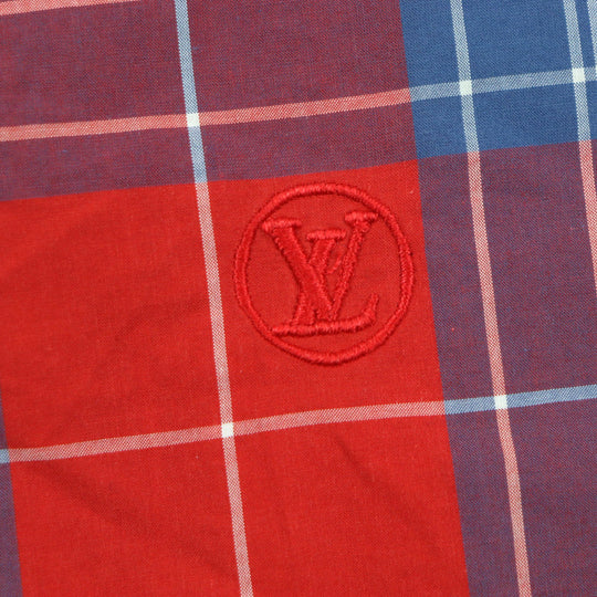 LOUIS VUITTON Short sleeve shirt HBS14WB00 Main: 100% cotton Red mens XL Used Authentic