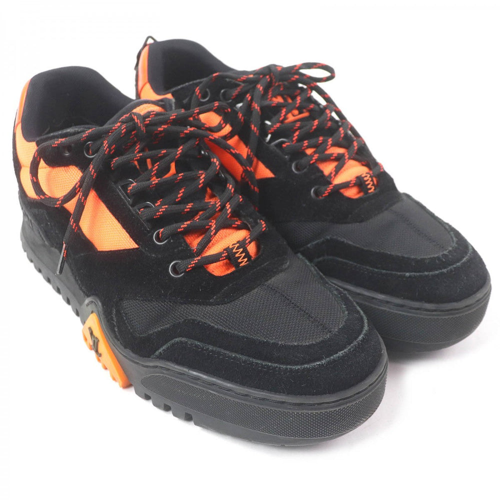 LOUIS VUITTON sneakers 1A5HDC Main: Mesh, Part: Suede leather Black orange LV Hiking Line mens 7 Used Authentic
