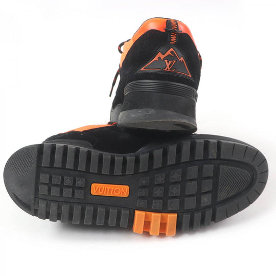 LOUIS VUITTON sneakers 1A5HDC Main: Mesh, Part: Suede leather Black orange LV Hiking Line mens 7 Used Authentic