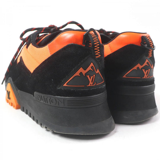 LOUIS VUITTON sneakers 1A5HDC Main: Mesh, Part: Suede leather Black orange LV Hiking Line mens 7 Used Authentic