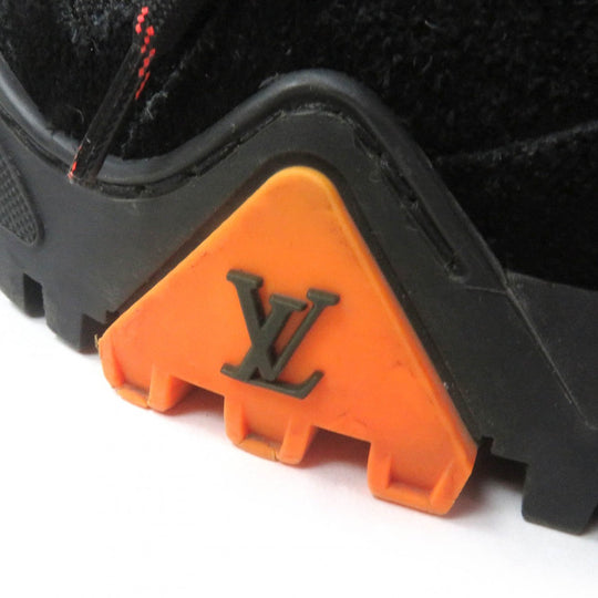 LOUIS VUITTON sneakers 1A5HDC Main: Mesh, Part: Suede leather Black orange LV Hiking Line mens 7 Used Authentic