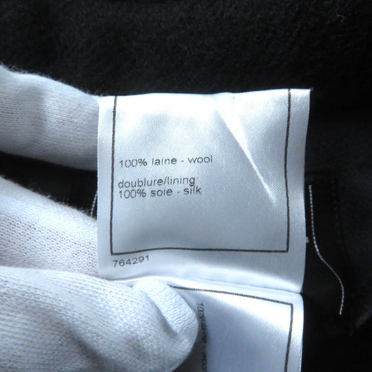 CHANEL coat P28956 06A Outer: 100% wool, Lining: 100% silk black Women 36 Used Authentic