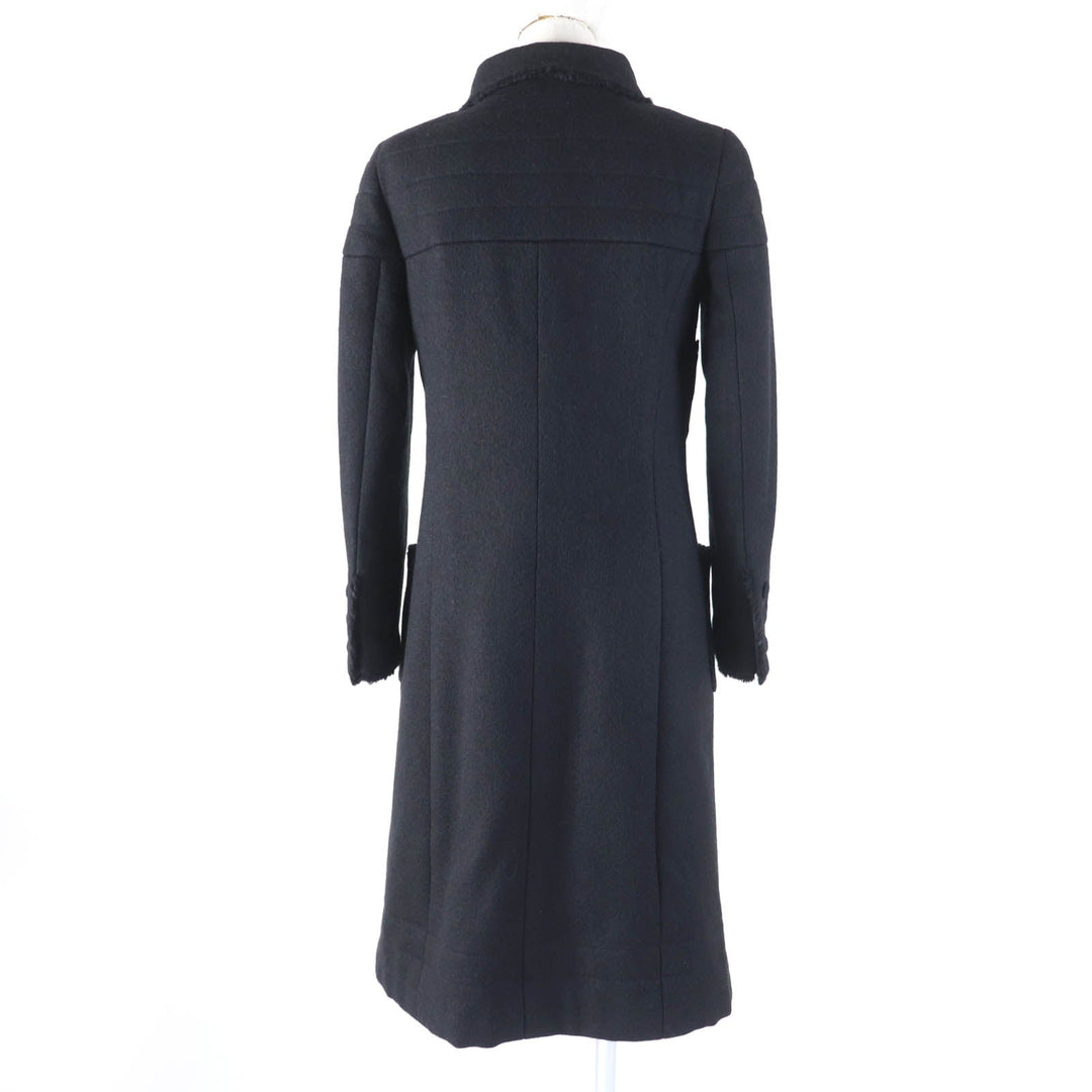 CHANEL coat P28956 06A Outer: 100% wool, Lining: 100% silk black Women 36 Used Authentic