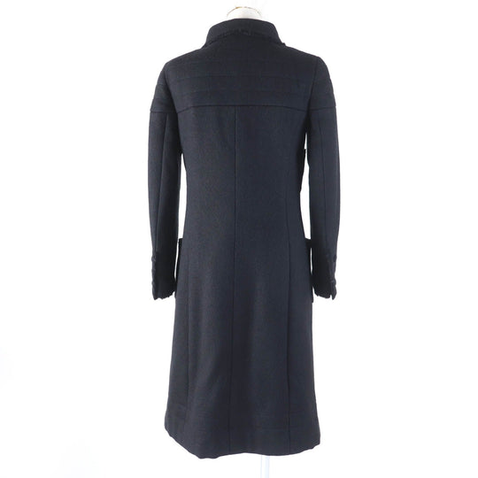 CHANEL coat P28956 06A Outer: 100% wool, Lining: 100% silk black Women 36 Used Authentic
