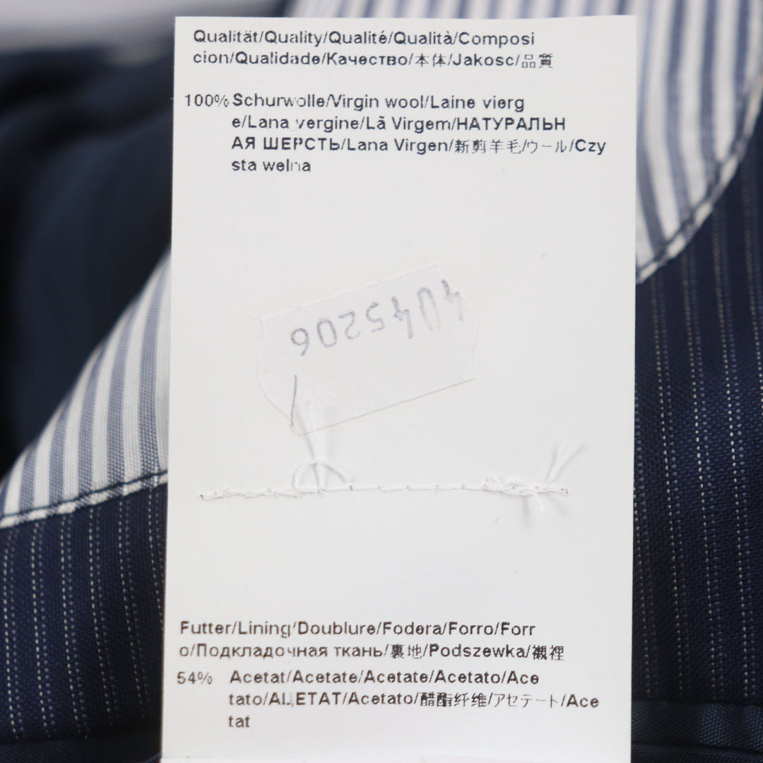 HUGO BOSS setup Outer: 100% wool, Lining: 54% acetate, Lining: 46% rayon, Sleeve lining: 51% rayon, Sleeve lining: 49% acetate Navy mens 52 Used Authentic