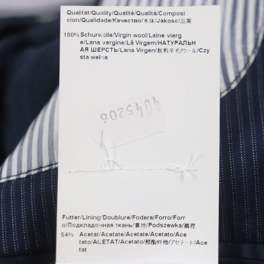 HUGO BOSS setup Outer: 100% wool, Lining: 54% acetate, Lining: 46% rayon, Sleeve lining: 51% rayon, Sleeve lining: 49% acetate Navy mens 52 Used Authentic