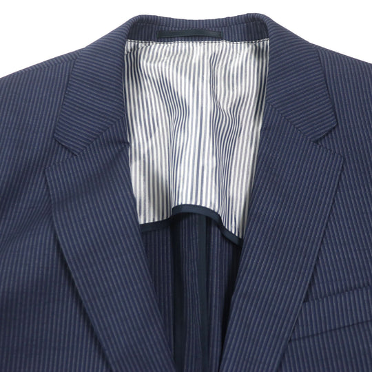 HUGO BOSS setup Outer: 100% wool, Lining: 54% acetate, Lining: 46% rayon, Sleeve lining: 51% rayon, Sleeve lining: 49% acetate Navy mens 52 Used Authentic