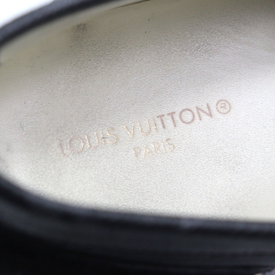 LOUIS VUITTON loafers leather Black type LV Racer Line 7.5
