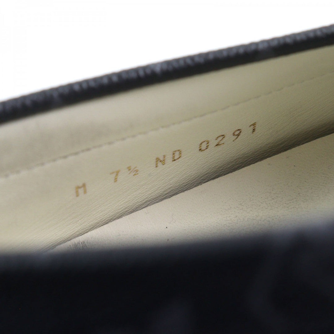 LOUIS VUITTON loafers leather Black type LV Racer Line 7.5