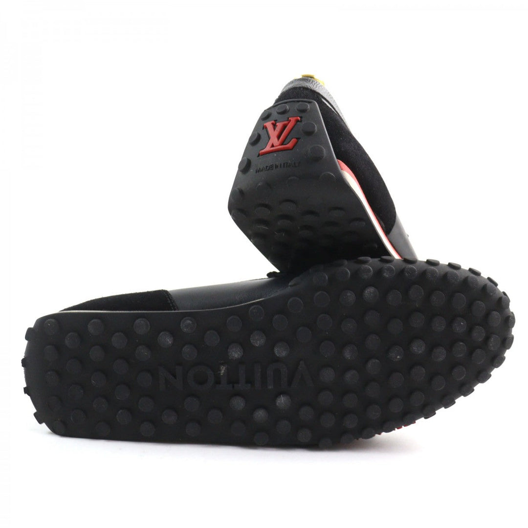 LOUIS VUITTON loafers leather Black type LV Racer Line 7.5