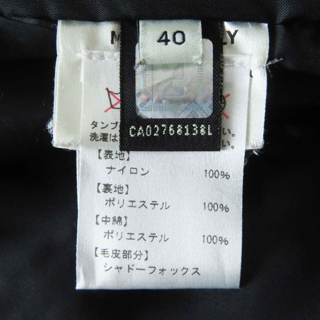 FENDI down coat Outer: 100% nylon, Lining: 100% polyester, Filling: 100% polyester, Fur: Fox blue-black Women 40 Used Authentic