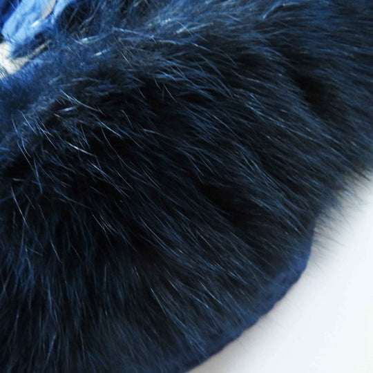 FENDI down coat Outer: 100% nylon, Lining: 100% polyester, Filling: 100% polyester, Fur: Fox blue-black Women 40 Used Authentic