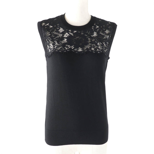 DOLCE&GABBANA tops Main: 85% wool, 7% cotton, 5% viscose, 3% nylon black Women 42 Used Authentic