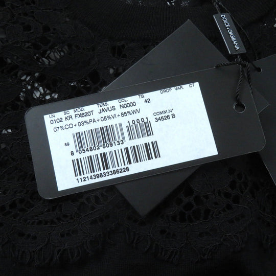 DOLCE&GABBANA tops Main: 85% wool, 7% cotton, 5% viscose, 3% nylon black Women 42 Used Authentic