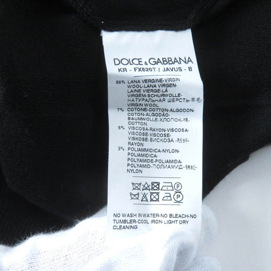 DOLCE&GABBANA tops Main: 85% wool, 7% cotton, 5% viscose, 3% nylon black Women 42 Used Authentic