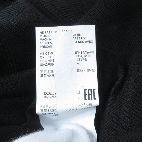 DOLCE&GABBANA tops Main: 85% wool, 7% cotton, 5% viscose, 3% nylon black Women 42 Used Authentic