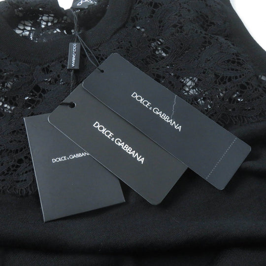 DOLCE&GABBANA tops Main: 85% wool, 7% cotton, 5% viscose, 3% nylon black Women 42 Used Authentic