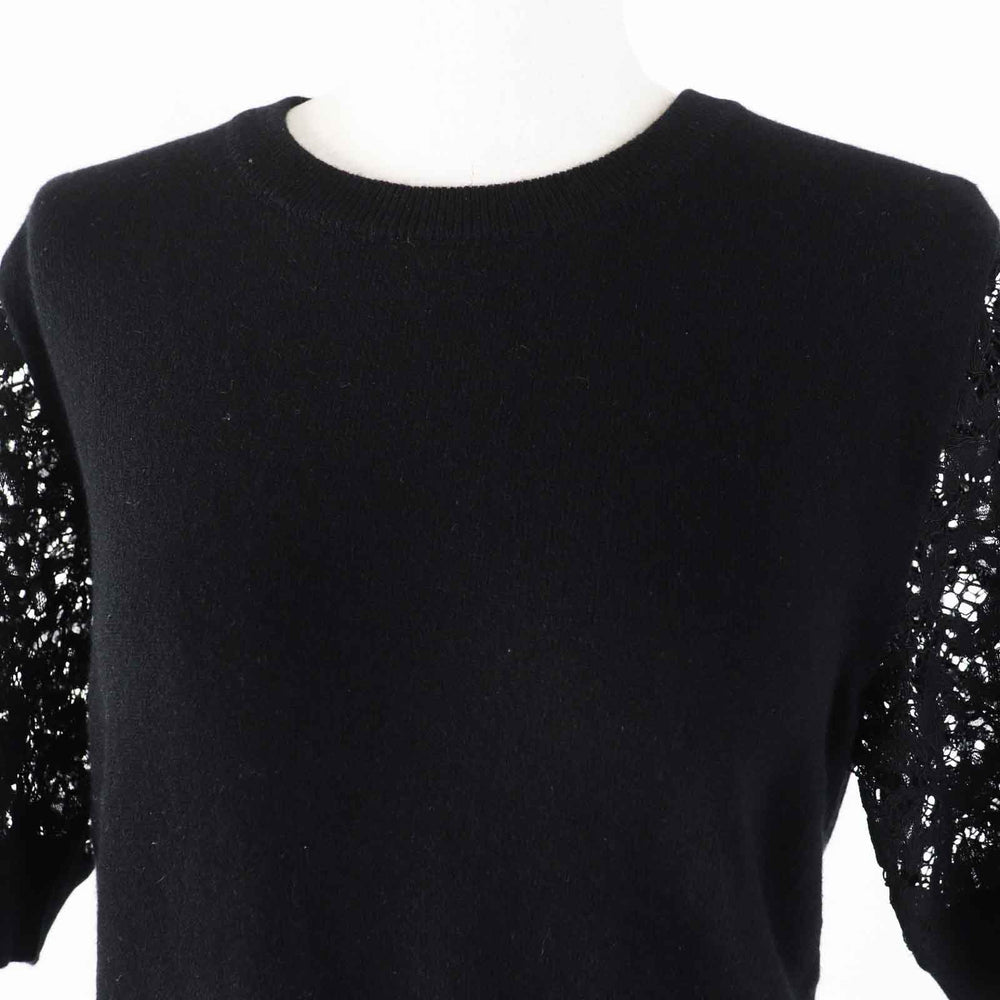 DOLCE&GABBANA Short sleeve knit Outer material: 65% cashmere, Outer material: 30% cotton, Outer material: 3% rayon, Outer material: 2% nylon black Women 44 Used Authentic