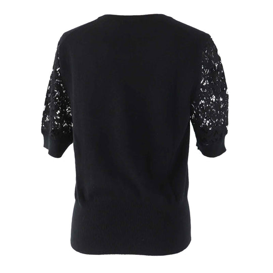 DOLCE&GABBANA Short sleeve knit Outer material: 65% cashmere, Outer material: 30% cotton, Outer material: 3% rayon, Outer material: 2% nylon black Women 44 Used Authentic