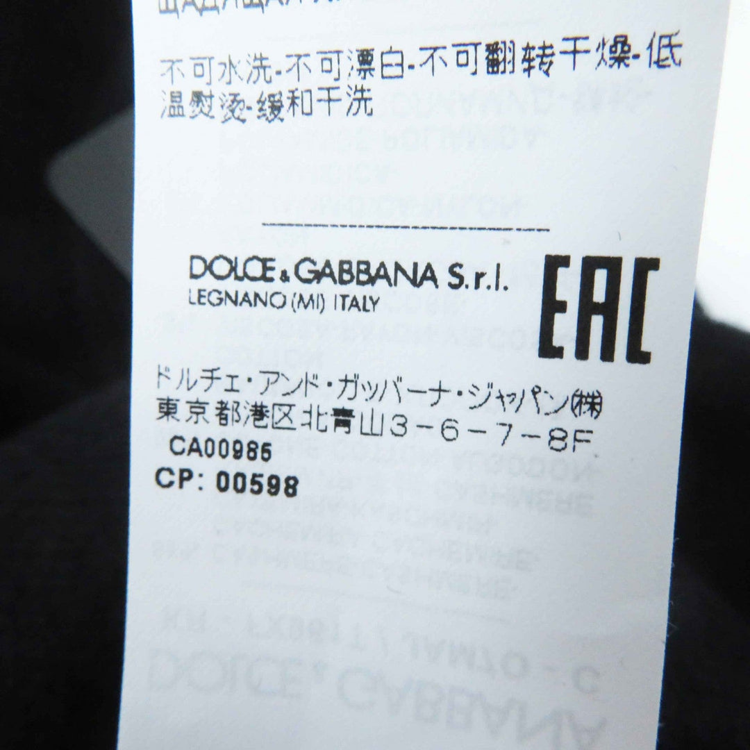 DOLCE&GABBANA Short sleeve knit Outer material: 65% cashmere, Outer material: 30% cotton, Outer material: 3% rayon, Outer material: 2% nylon black Women 44 Used Authentic