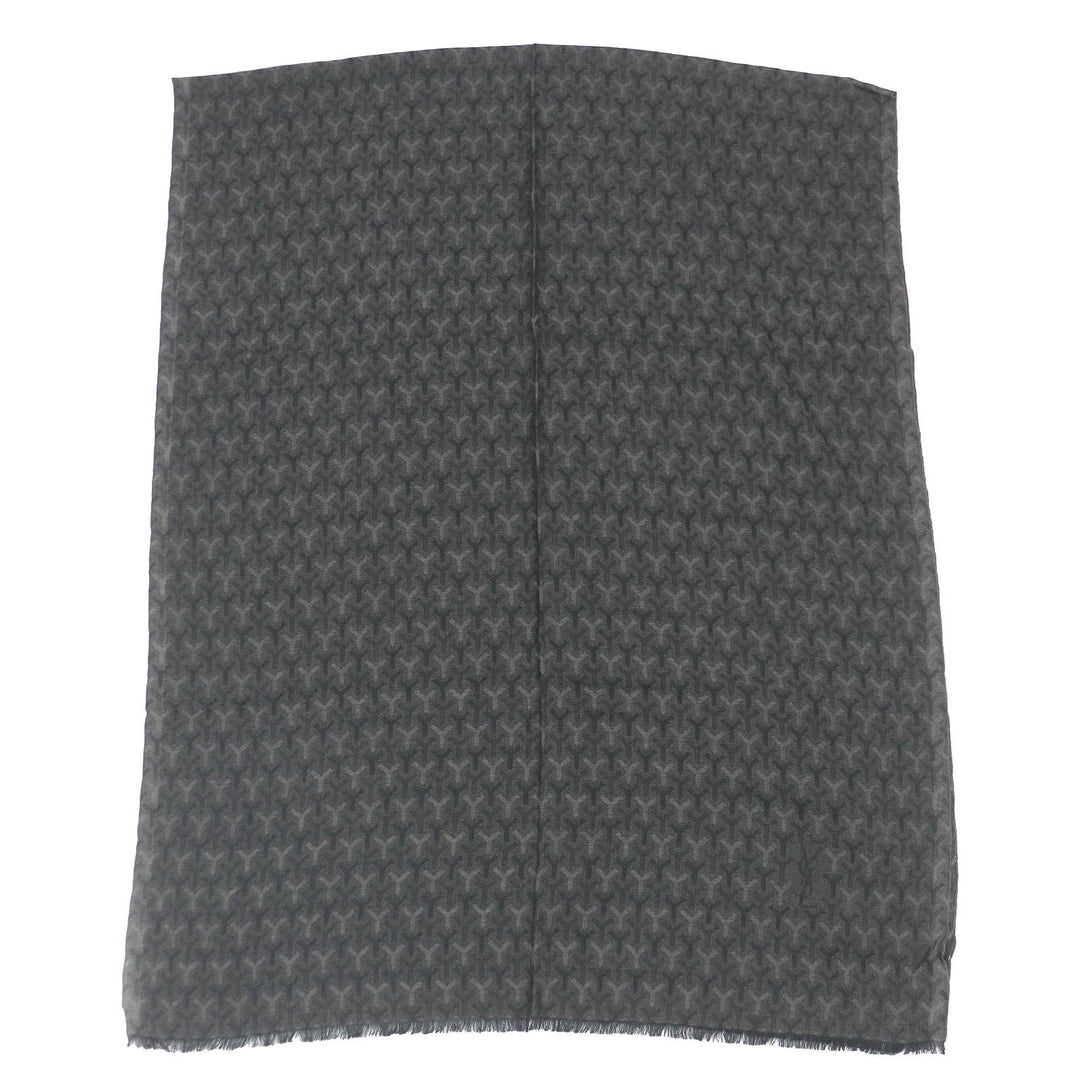 SAINT LAURENT PARIS Scarf Main: 35% cashmere, Main: 35% silk, Main: 30% wool Black type mens Used Authentic