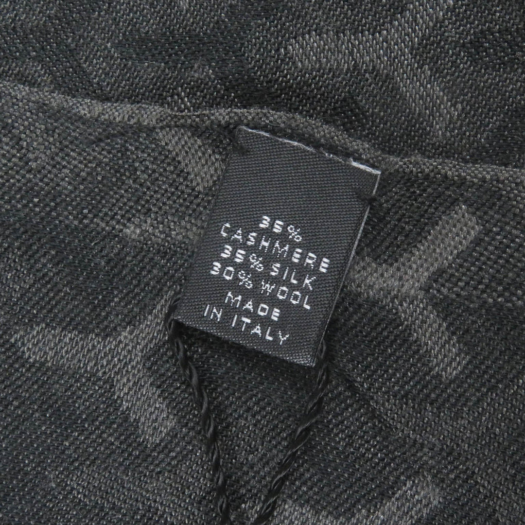 SAINT LAURENT PARIS Scarf Main: 35% cashmere, Main: 35% silk, Main: 30% wool Black type mens Used Authentic