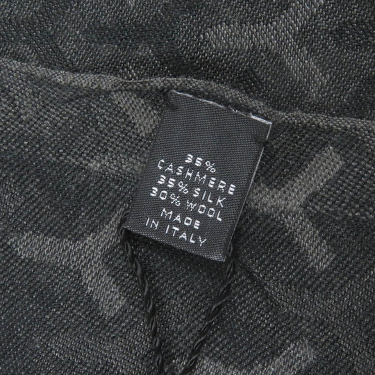 SAINT LAURENT PARIS Scarf Main: 35% cashmere, Main: 35% silk, Main: 30% wool Black type mens Used Authentic