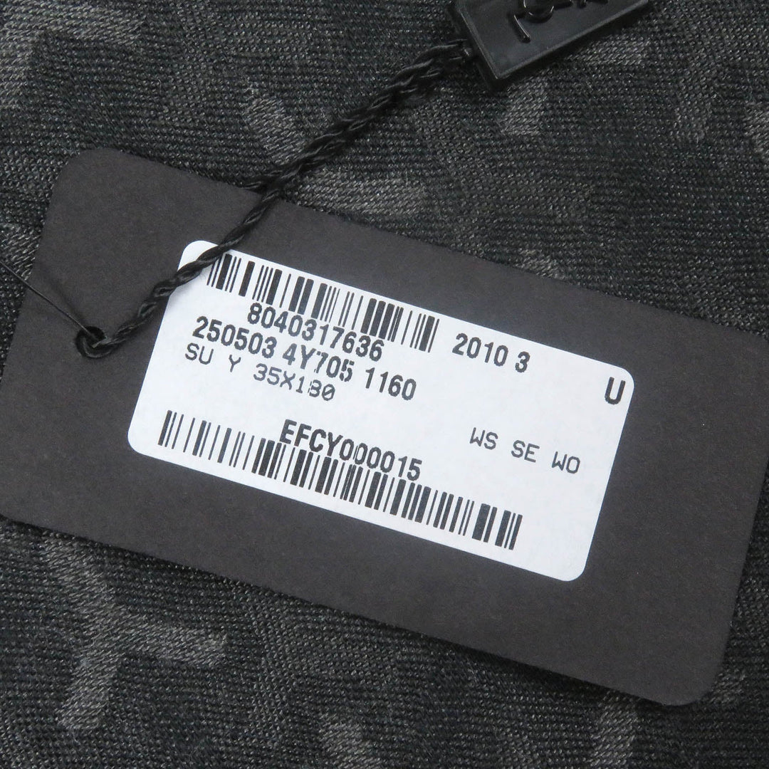 SAINT LAURENT PARIS Scarf Main: 35% cashmere, Main: 35% silk, Main: 30% wool Black type mens Used Authentic