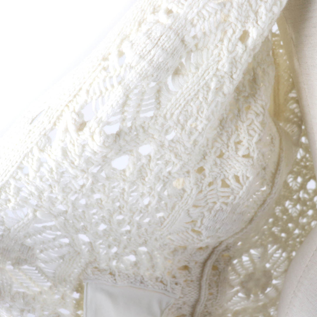 CHANEL cardigan P72095 22C Main: 100% cashmere, part: 82% cotton, part: 18% polyamide white Women 34 Used Authentic