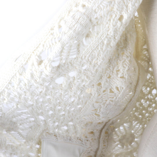 CHANEL cardigan P72095 22C Main: 100% cashmere, part: 82% cotton, part: 18% polyamide white Women 34 Used Authentic