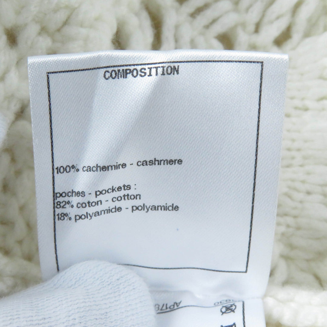 CHANEL cardigan P72095 22C Main: 100% cashmere, part: 82% cotton, part: 18% polyamide white Women 34 Used Authentic