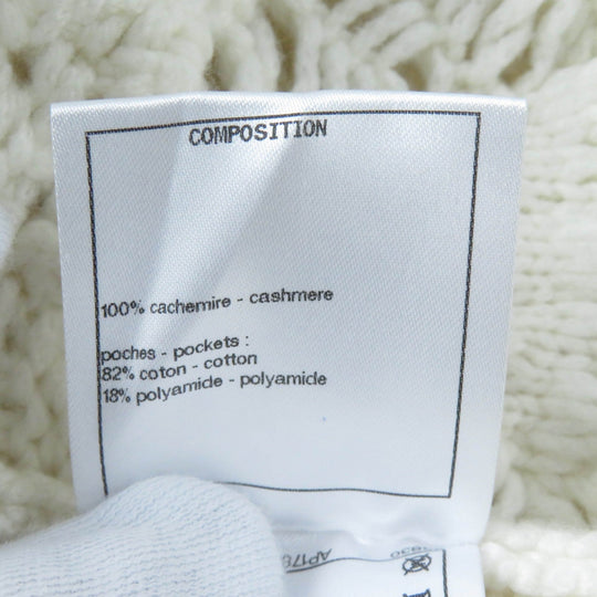 CHANEL cardigan P72095 22C Main: 100% cashmere, part: 82% cotton, part: 18% polyamide white Women 34 Used Authentic