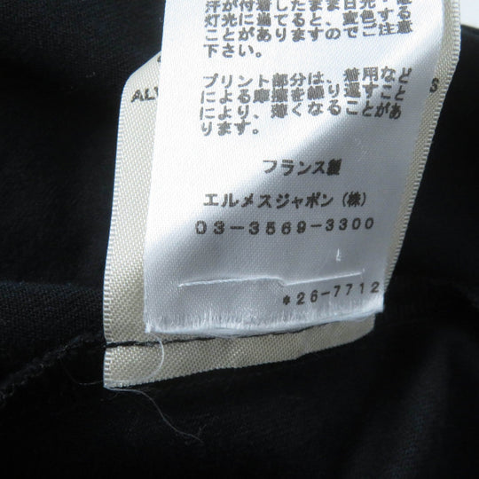 HERMES Short sleeve T-shirt 2E4602DU Main: 100% cotton black Women 38 Used Authentic