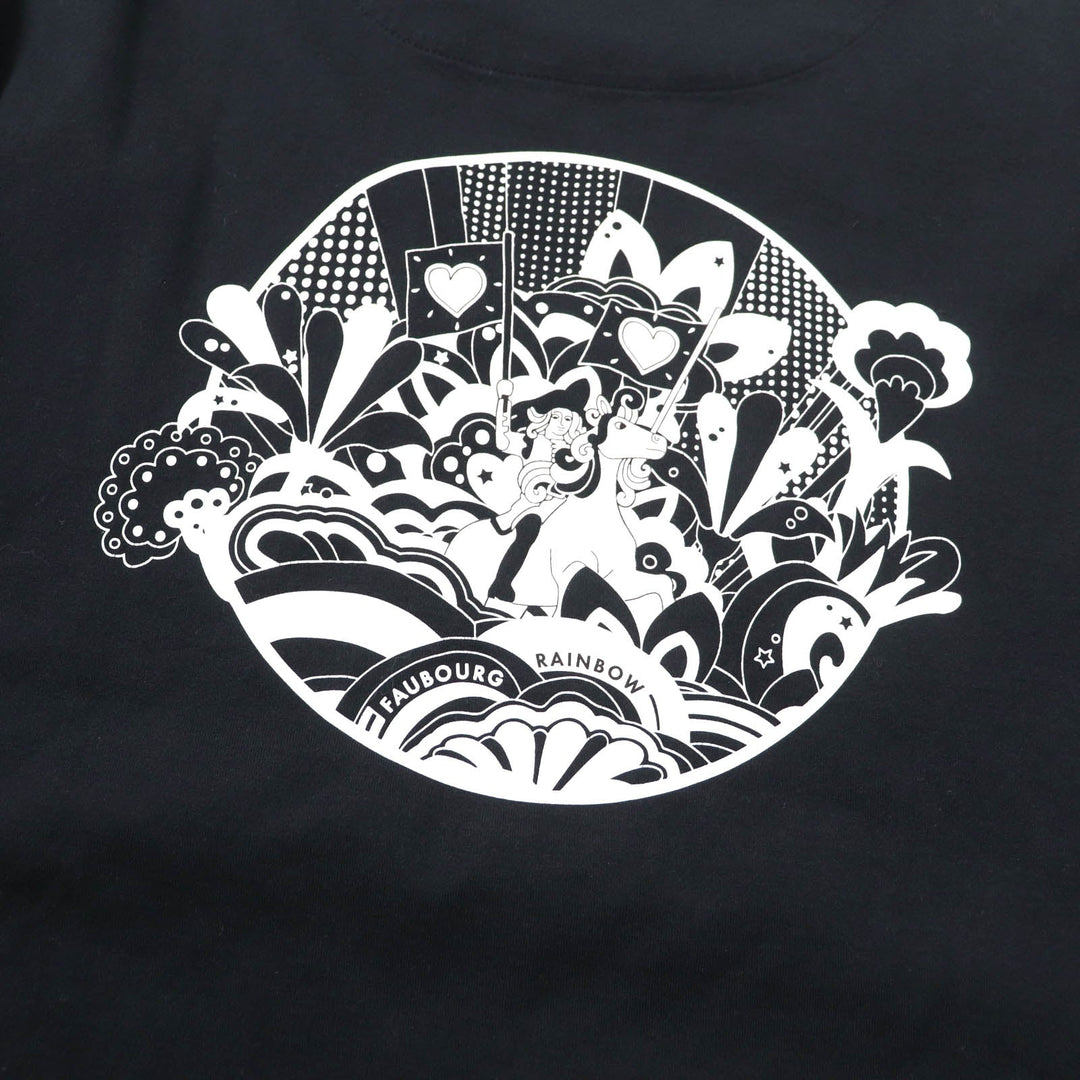 HERMES Short sleeve T-shirt 2E4602DU Main: 100% cotton black Women 38 Used Authentic