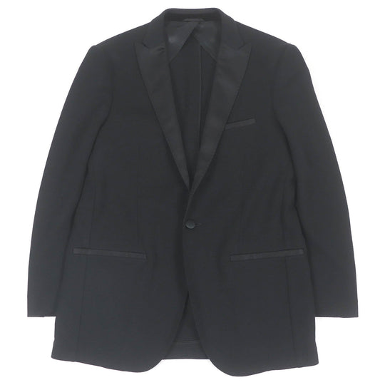 ETRO tailored jacket Outer: 100% wool, Lining: 68% acetate, Lining: 17% rayon, Lining: 15% cupra, Part: 100% polyester black mens 50 Used Authentic