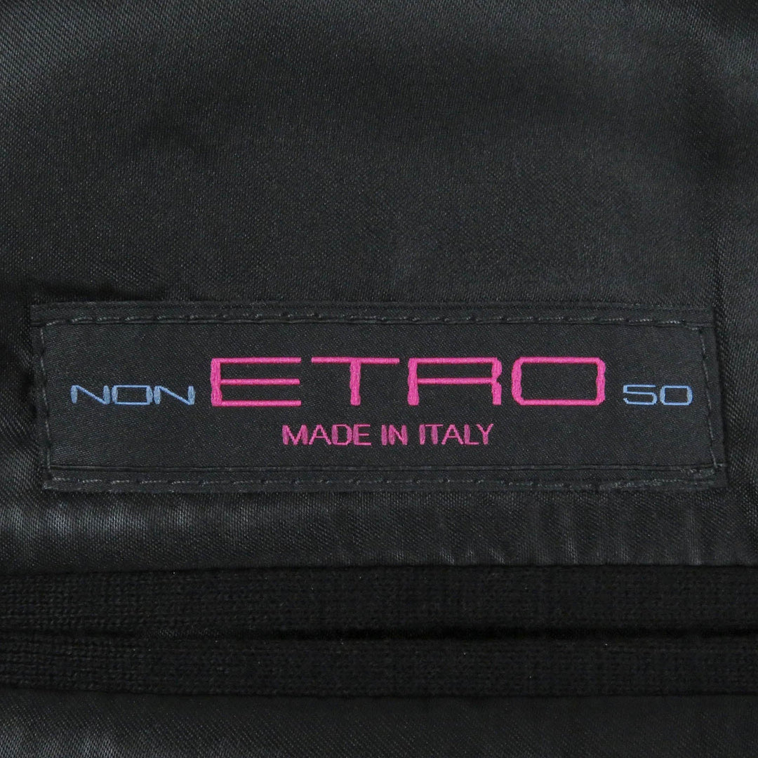 ETRO tailored jacket Outer: 100% wool, Lining: 68% acetate, Lining: 17% rayon, Lining: 15% cupra, Part: 100% polyester black mens 50 Used Authentic