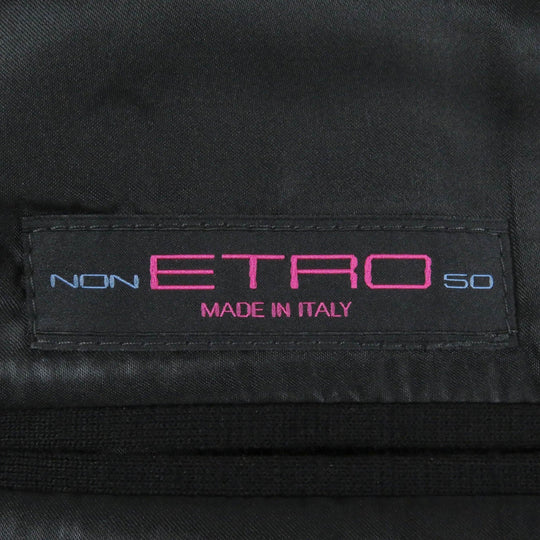 ETRO tailored jacket Outer: 100% wool, Lining: 68% acetate, Lining: 17% rayon, Lining: 15% cupra, Part: 100% polyester black mens 50 Used Authentic
