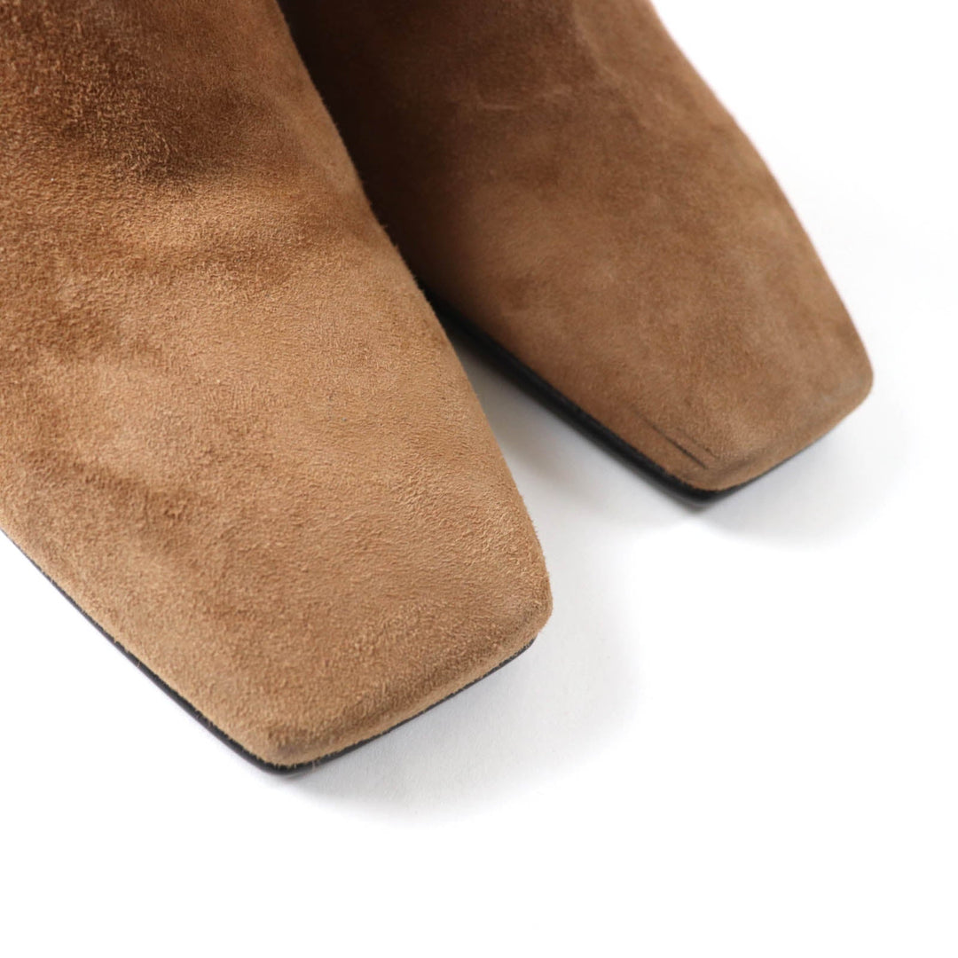 HERMES short boots 232082Z Main: suede leather, part: leather Brown Women 35 Used Authentic