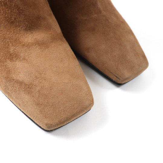 HERMES short boots 232082Z Main: suede leather, part: leather Brown Women 35 Used Authentic