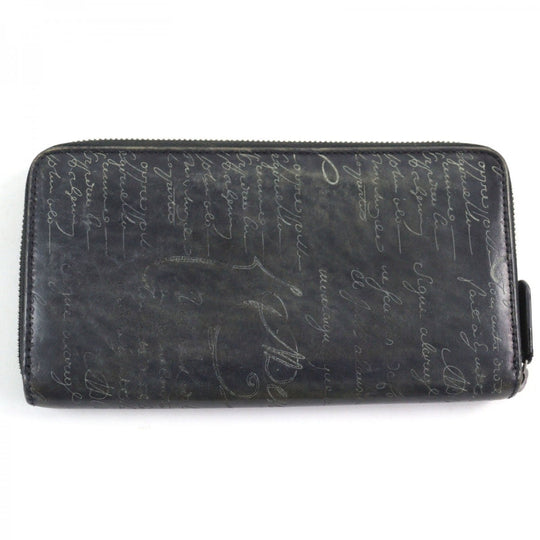 Berluti Long Wallet Purse Main: Scritto leather Gray type Itauba mens Used Authentic