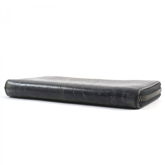 Berluti Long Wallet Purse Main: Scritto leather Gray type Itauba mens Used Authentic
