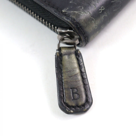 Berluti Long Wallet Purse Main: Scritto leather Gray type Itauba mens Used Authentic