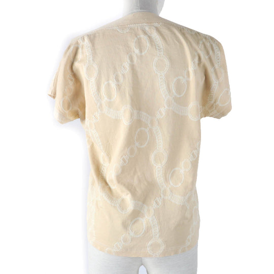 HERMES tops 2E4607DZ Main: 100% cotton beige Women 36 Used Authentic