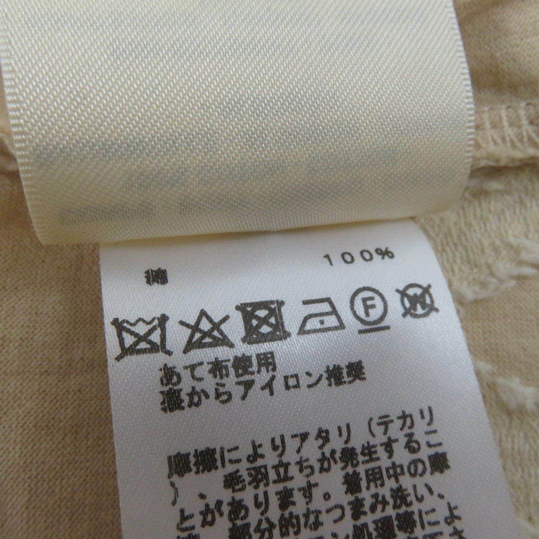 HERMES tops 2E4607DZ Main: 100% cotton beige Women 36 Used Authentic