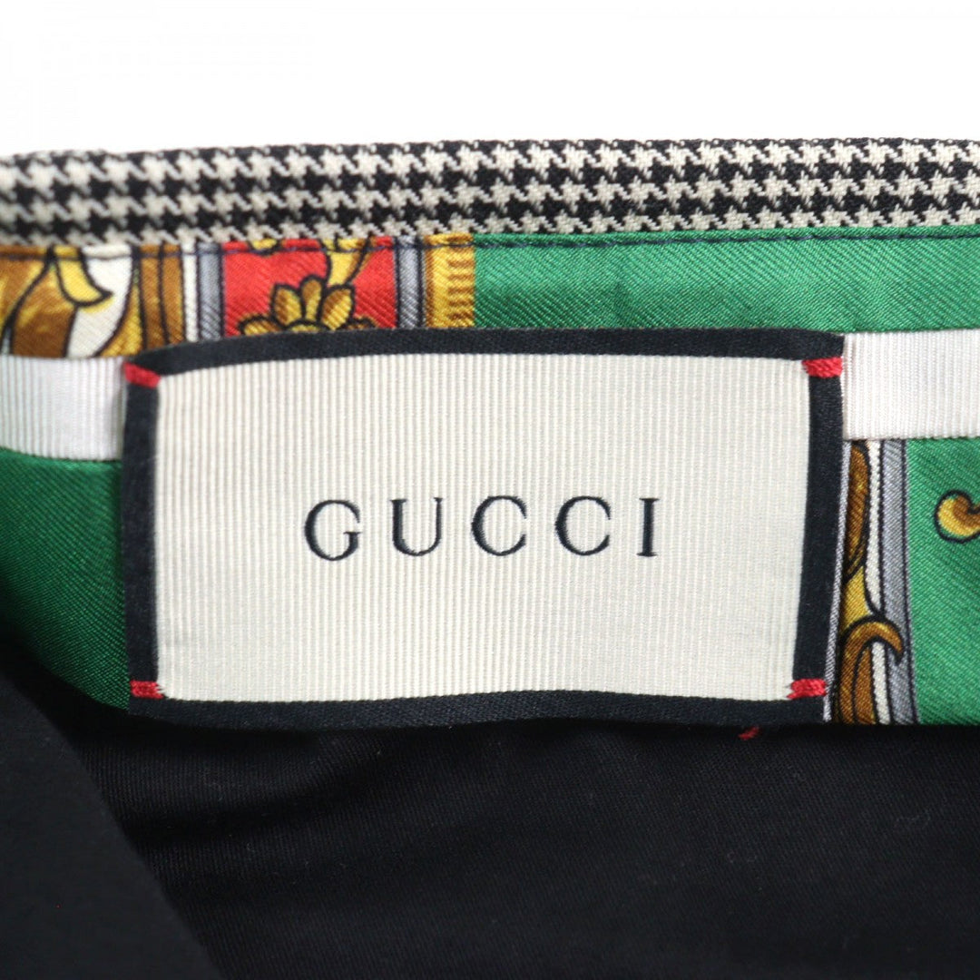 GUCCI Pants 574355 Outer: 88% wool, Outer: 12% mohair, Lining: 100% rayon, Part: 65% polyester, Part: 35% cotton Black White mens Used Authentic