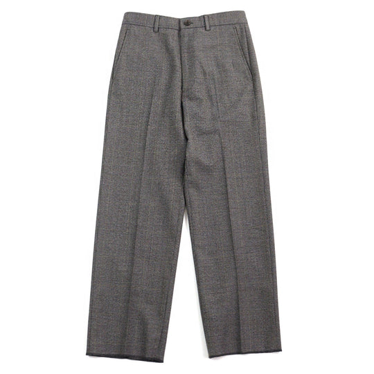 GUCCI Pants 690469 Main: 100% wool, part: 84% polyester, part: 16% metal fiber Grey Glen Check Pattern Fluid Drill mens 44 Used Authentic