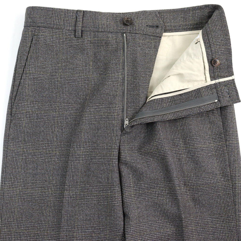GUCCI Pants 690469 Main: 100% wool, part: 84% polyester, part: 16% metal fiber Grey Glen Check Pattern Fluid Drill mens 44 Used Authentic