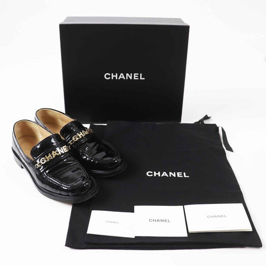 CHANEL loafers 23A G37430 Main: Patent leather black Women 38 C Used Authentic