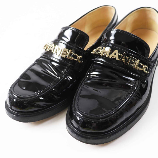 CHANEL loafers 23A G37430 Main: Patent leather black Women 38 C Used Authentic